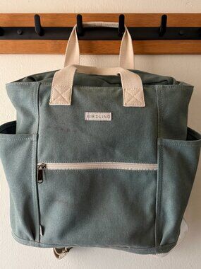 Birdling Backpacker Canvas Tote Backpack in Slate